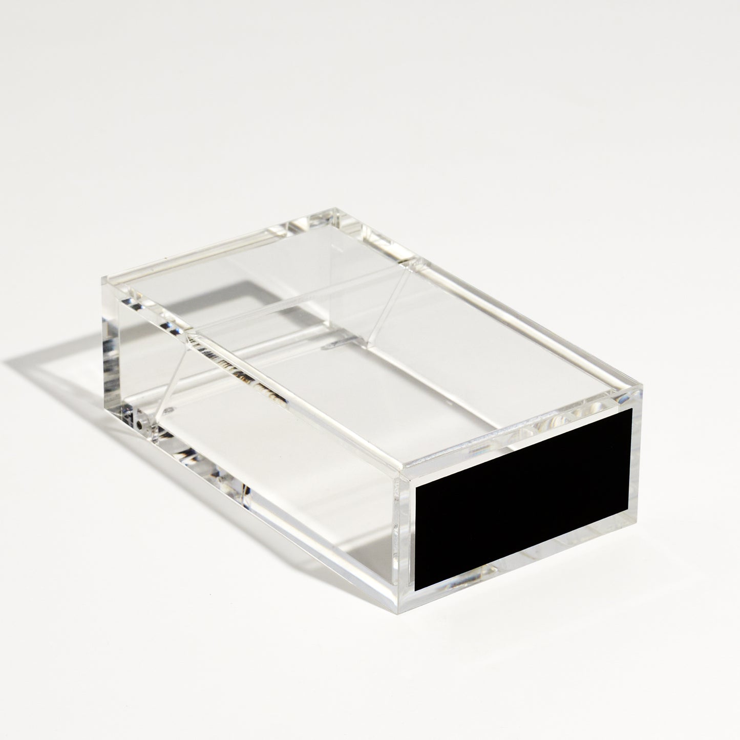 Match holder shaped like a Cigarette style acrylic case empty, but shows the striker sticker